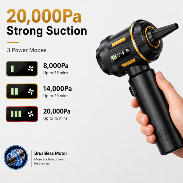 20000Pa 4-in-1 Smart Car Vac