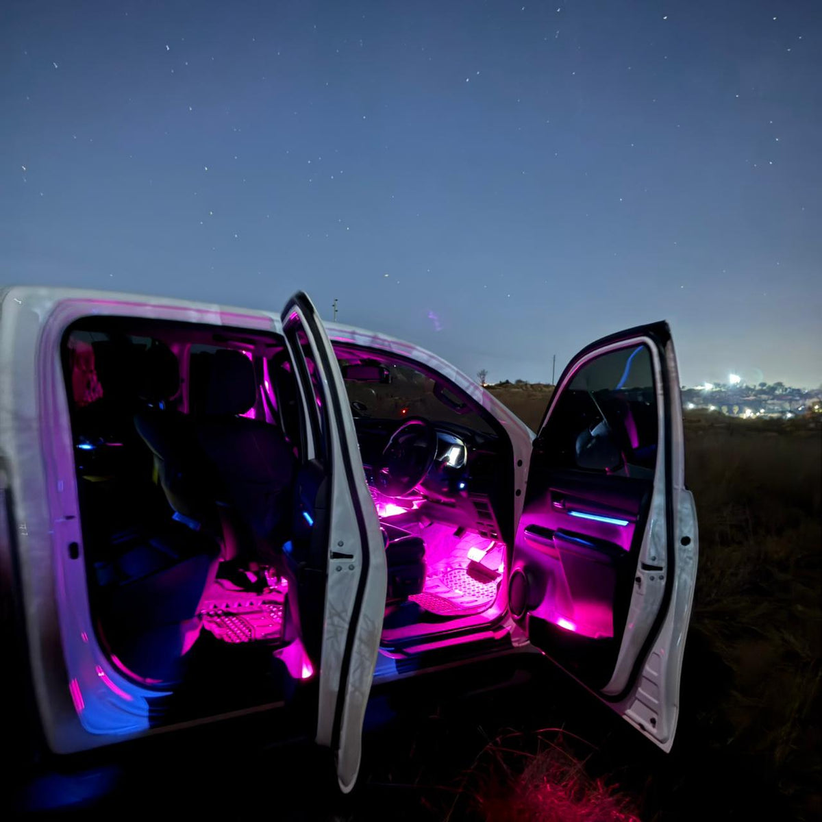 Car Interior RGB Vibe Lights – Wireless 6/8 Piece Kit