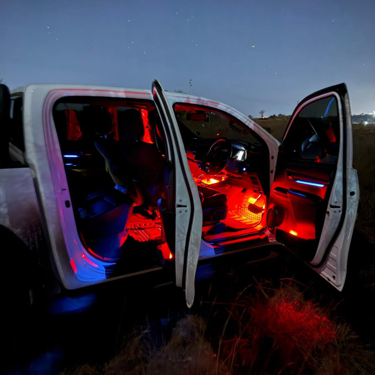 Car Interior RGB Vibe Lights – Wireless 6/8 Piece Kit